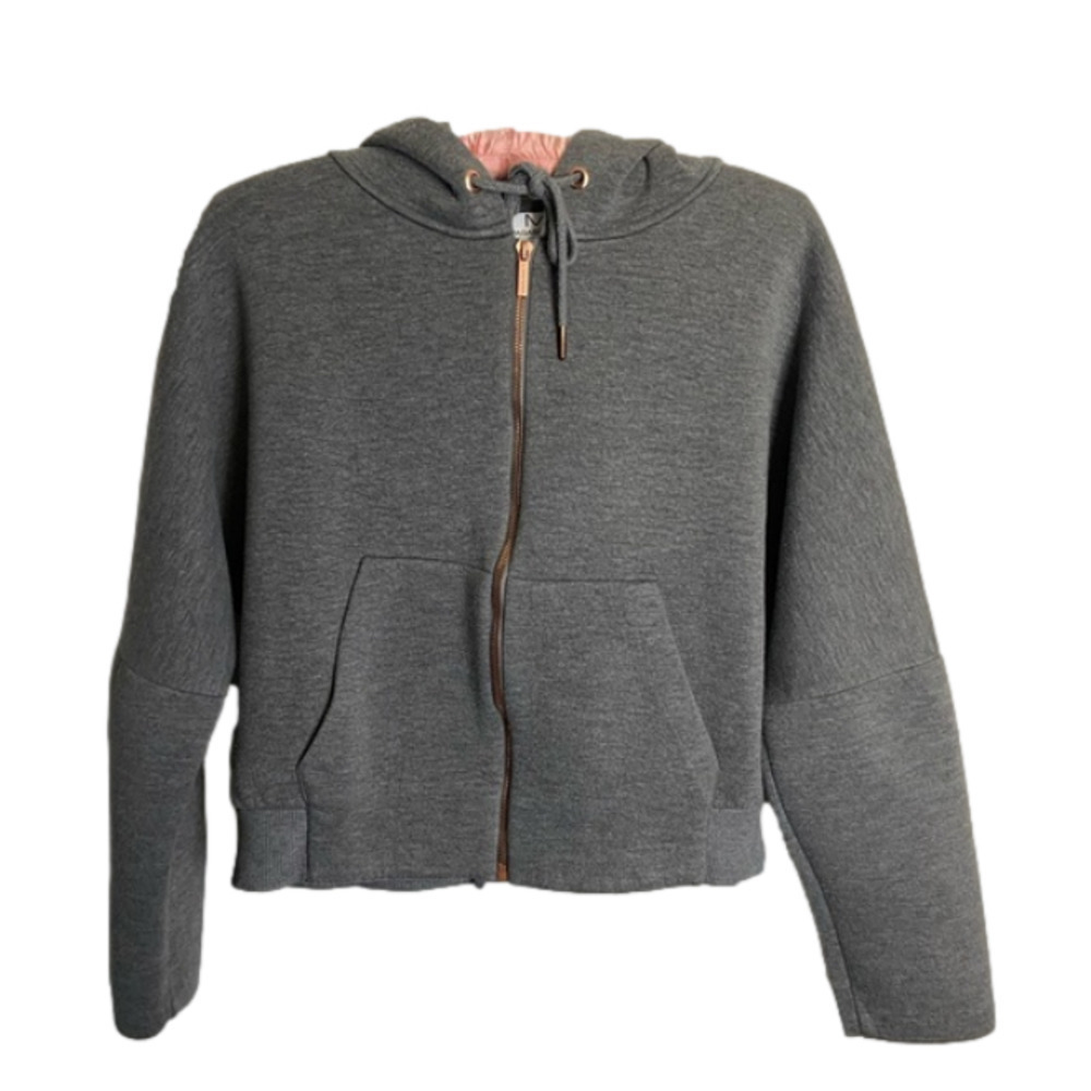 Magaschoni grey cropped hoodie sweatshirt size large